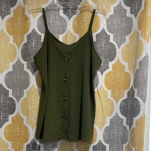 SHEIN Dark Green Buttoned Camisole